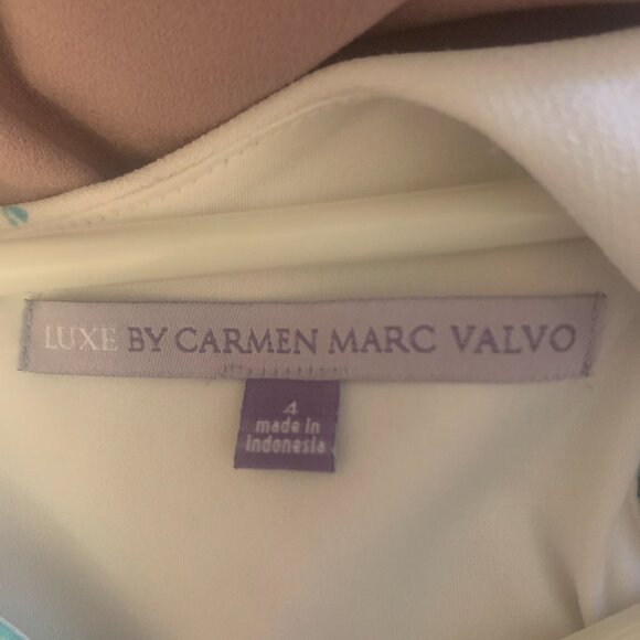 SIZE 4, BLUE FLORAL, A LINE DRESS - Picture 2 of 3